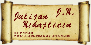 Julijan Mihajličin vizit kartica